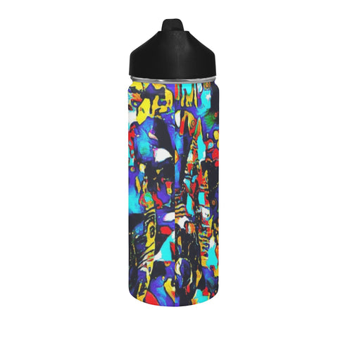 'Galaxa' Insulated Water Bottle with Straw Lid (18 oz)