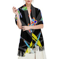'Regenesis' (Black Edit) Tassel Fleece Scarf