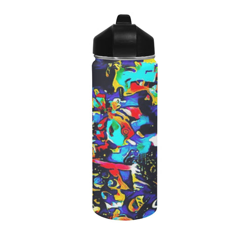 'Galaxa' Insulated Water Bottle with Straw Lid (18 oz)