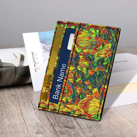 'Peony Citrus' Faux Leather Cardholder