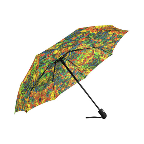 'Peony Citrus' Auto-Foldable Umbrella