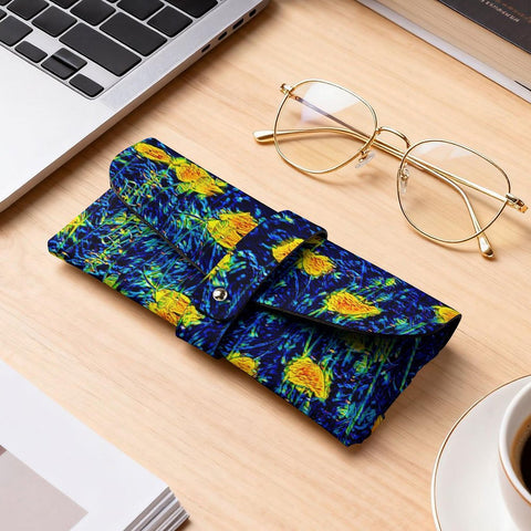 'Wild Poppies' Faux Leather Glasses Case