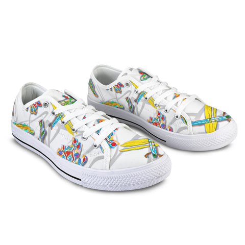 'Evolution' (White) Seattle Low Top Men's Shoes (Model 1013-6)