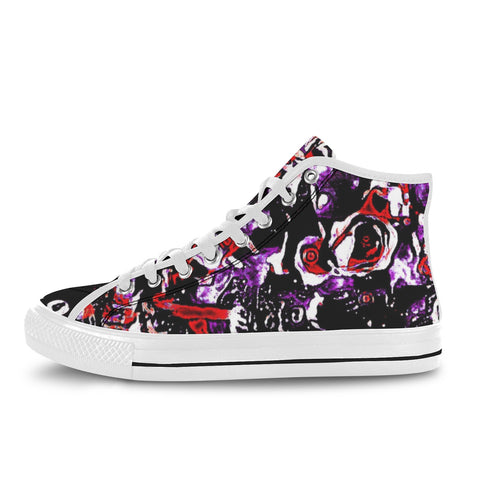 'Gothic Rose' (White Trim) Vancouver Canvas Boots
