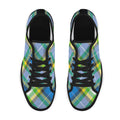 'Yorkshire Tartan' (Slant/Black Trim) Women's Canvas Plimsolls