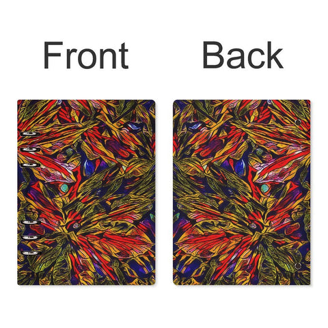 'Clematis Firestorm' Faux Leather A5 Binder Notebook