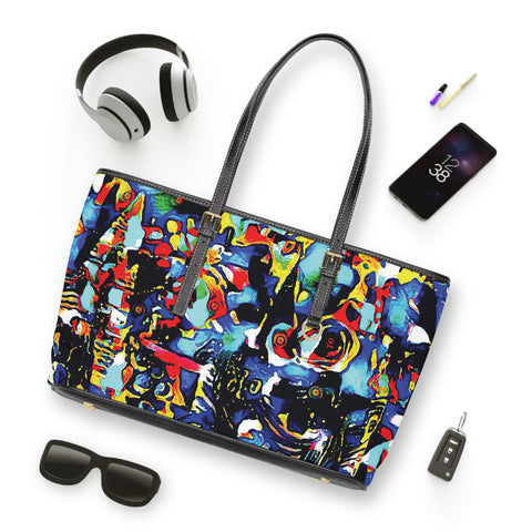 'Cosmos' PU Leather Zipped Tote