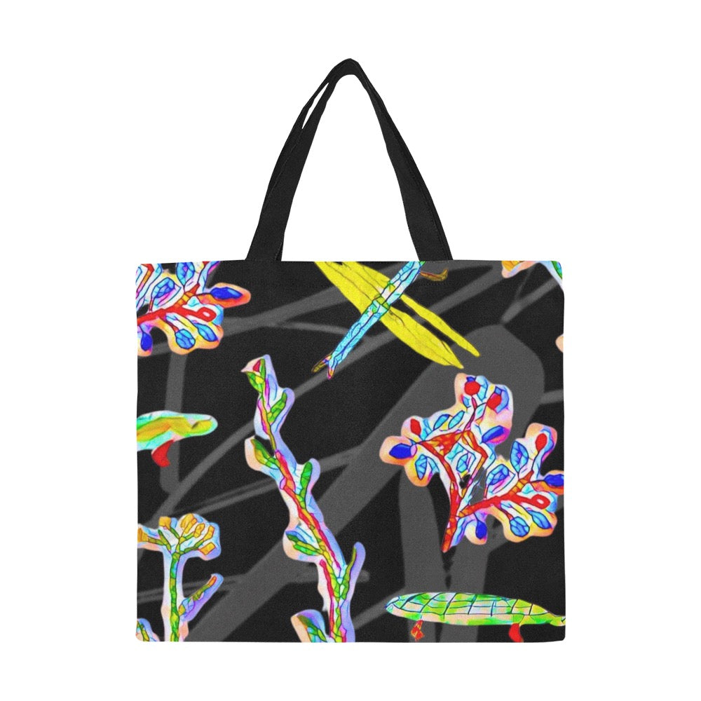 'Regenesis' (Black) Large Canvas Tote