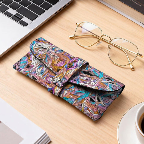 'Psychedelique' Faux Leather Glasses Case