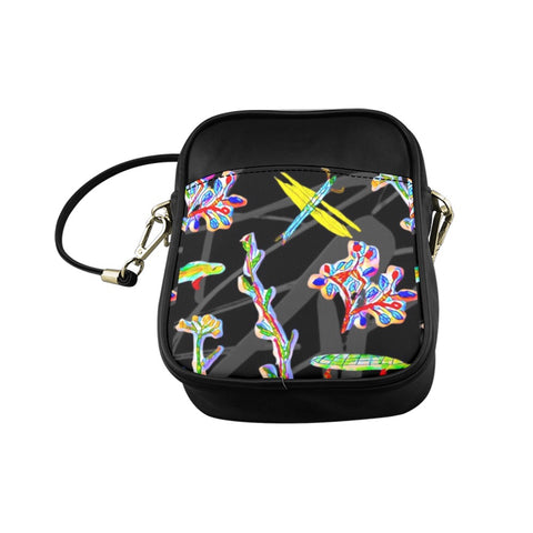 'Regenesis' (Black Edit) Faux Leather Sling Pouch