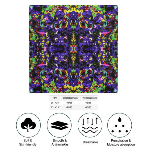 'Purple Haze' Poly Scarf Square