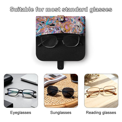 'Psychedelique' Faux Leather Glasses Case