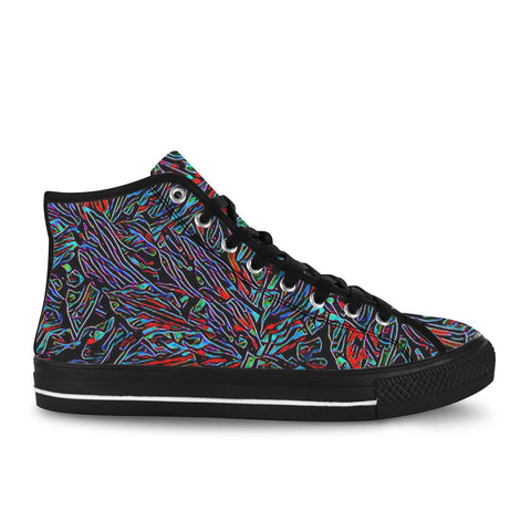 'Clematis Neon' (Black Trim) Vancouver H Women's Canvas Shoes (1013-1)