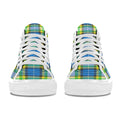 'Yorkshire Tartan' (White) Women's 'Vancouver' High Top Boots