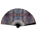 'Graphite' (Black Edge) Double-Sided Folding Bamboo Fan