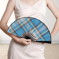 'Yorkshire Marine' (Slant / Black Edge) Double-Sided Folding Bamboo Fan