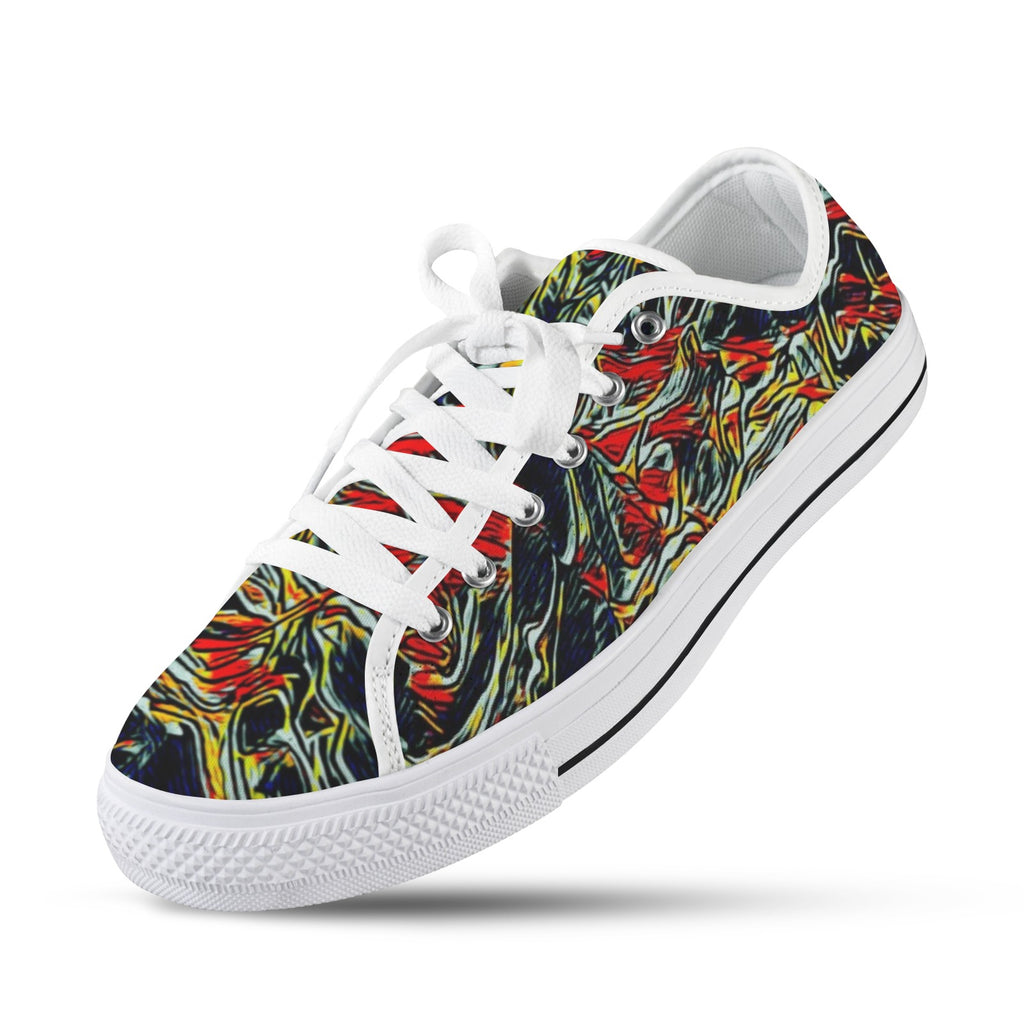 'Earthquake' (White Trim) Women's Canvas Plimsolls