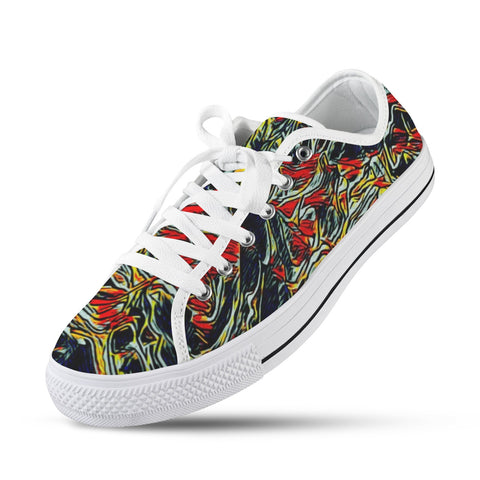 'Earthquake' (White Trim) Women's Canvas Plimsolls