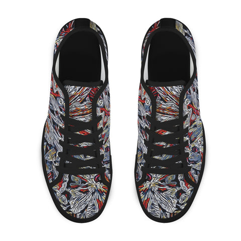 'Clematis Platinum' (Black Trim) Women's Canvas Plimsolls