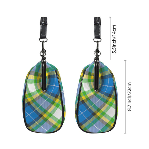 'Yorkshire Tartan' (Slant) Faux Leather Kisslock Handbag Crossbody
