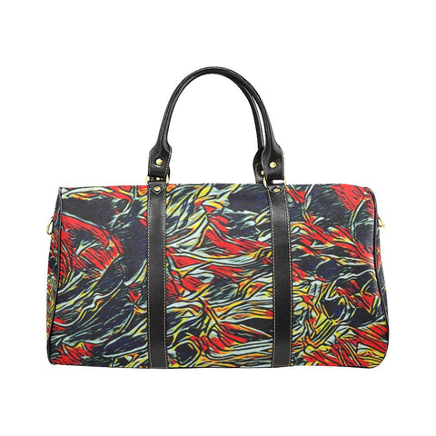 'Earthquake' Nylon Duffle With Faux Leather Trim