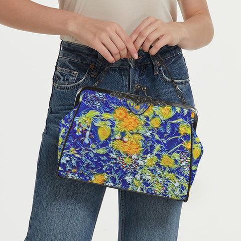 'Summer Basket' Kisslock Crossbody Shoulder Bag (Model 1752)
