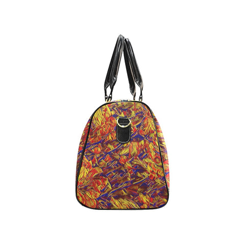 'Peony' Nylon Duffle with Faux Leather Trim