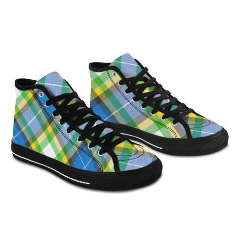 'Yorkshire Tartan' (Slant - Black Trim) Vancouver Canvas Boots