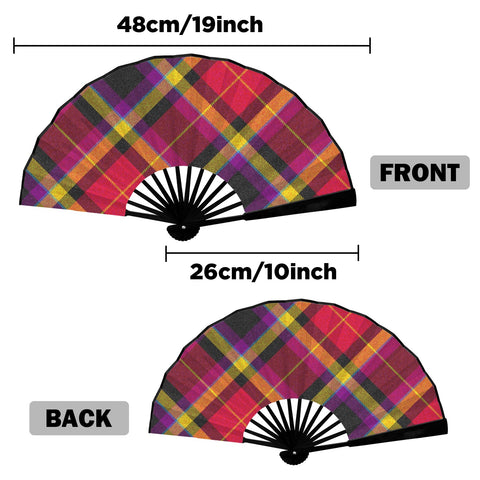 'Yorkshire Moorland' (Slant / Black Edge) Double-Sided Folding Bamboo Fan