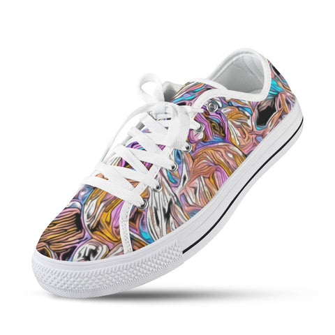 'Psychedelique' (White) 'Seattle' Men's Trainers
