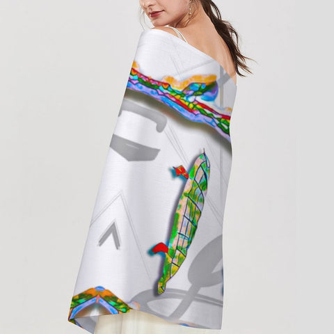 'Regenesis' (White Edit) Tassel Fleece Scarf