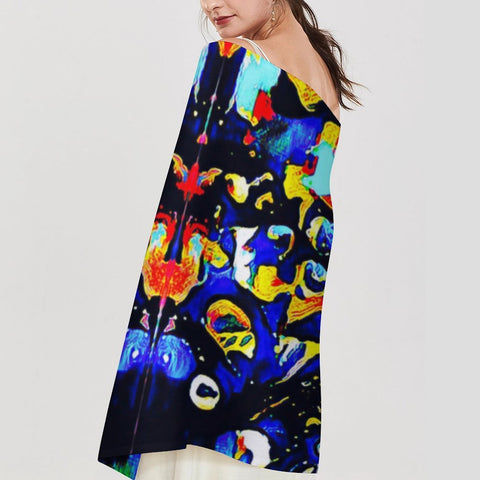 'Galaxa' Tassel Fleece Scarf