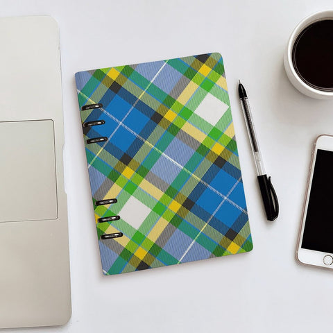 'Yorkshire Tartan' (Slant) Faux Leather A5 Binder Notebook