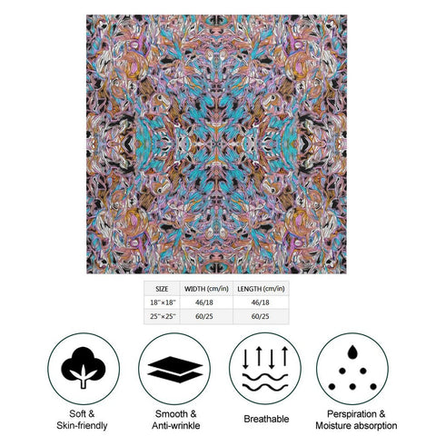 'Psychedelique' Poly Scarf Square