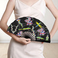 'Regenesis' (Black Edit / Black Edge) Double-Sided Folding Bamboo Fan