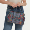 'Graphite' Faux Leather Kisslock Handbag Crossbody