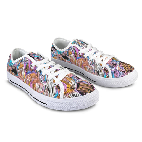'Psychedelique' (White) 'Seattle' Men's Trainers