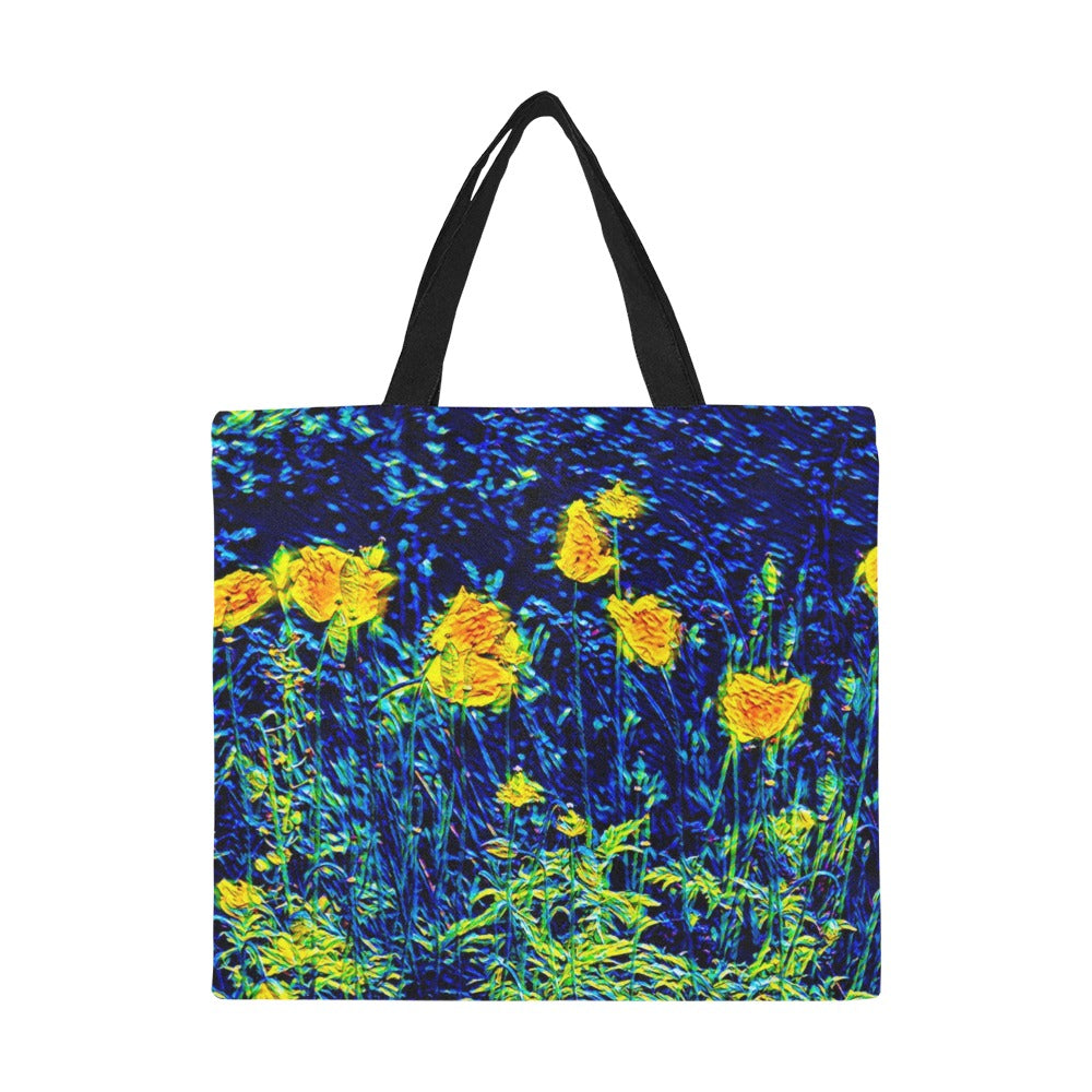 'Wild Poppies' Large Canvas Tote