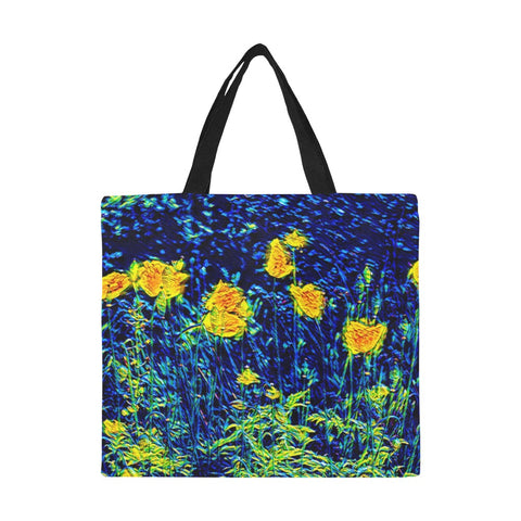 'Wild Poppies' Large Canvas Tote