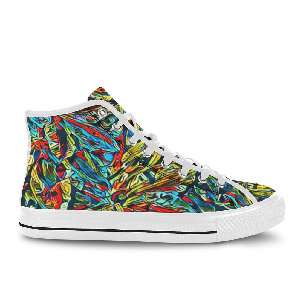 'Clematis Electra' (White Trim) Vancouver Canvas Boots