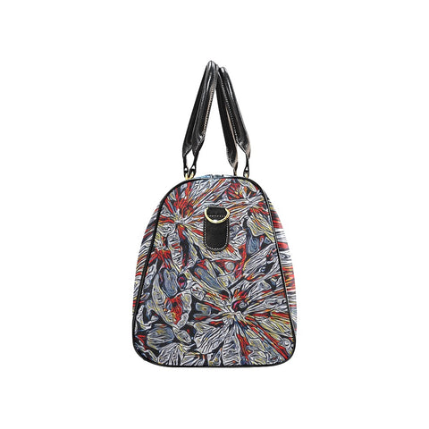 'Clematis Platinum' Nylon Duffle With Faux Leather Trim