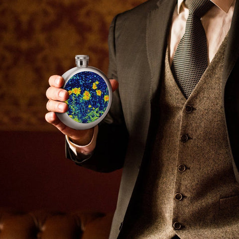 'Wild Poppies' Hip Flask