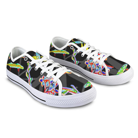 'Regenesis' (Black Edit - White Trim) Women's Canvas Plimsolls