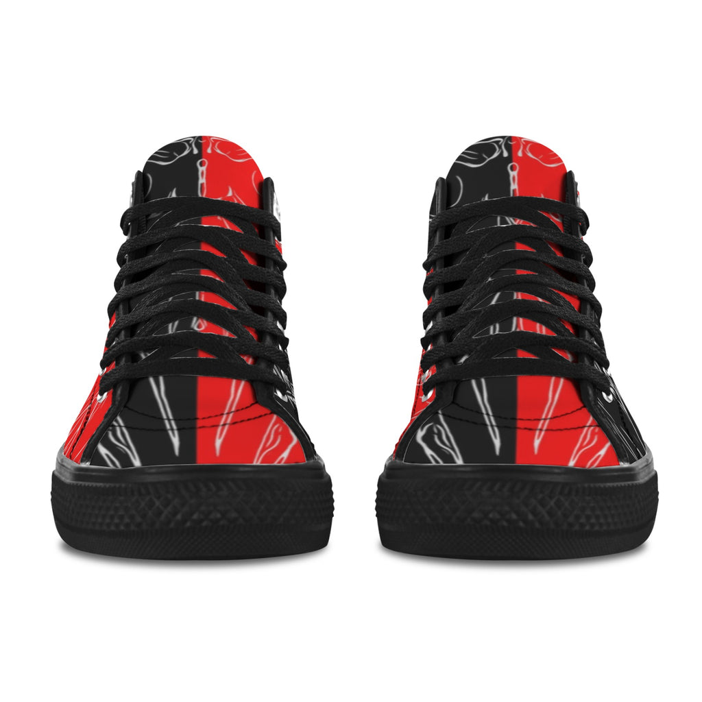 'Bloodlust' (Black) Women's Canvas Boots