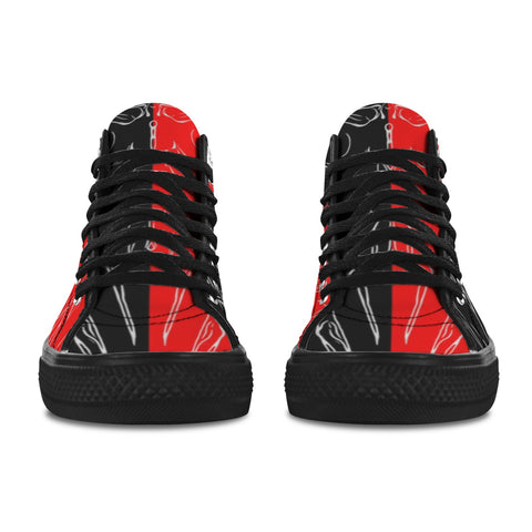 'Bloodlust' (Black) Women's Canvas Boots