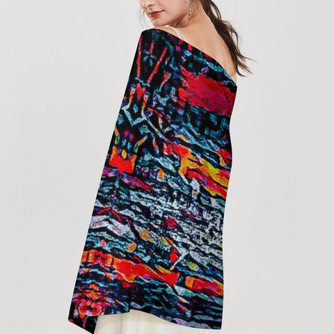 'Graphite' Tassel Fleece Scarf