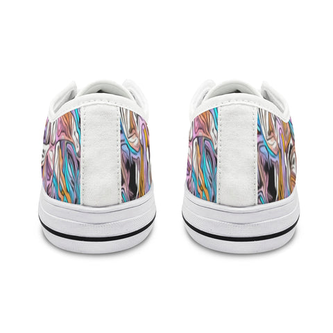 'Psychedelique' (White) Women's Canvas Plimsolls