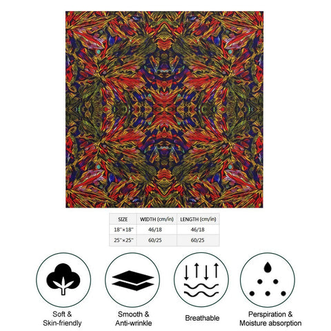 'Clematis Firestorm' Poly Scarf Square