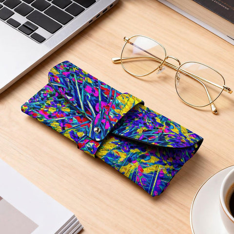 'Agapanthus' Faux Leather Glasses Case