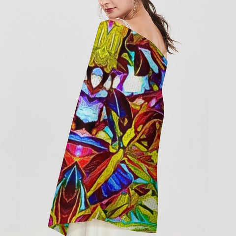 'Tropique' Tassel Fleece Scarf